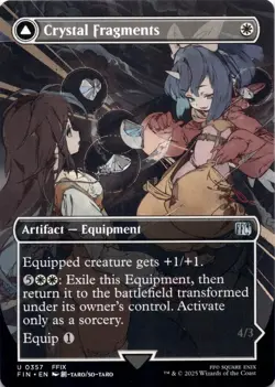 Crystal Fragments BORDERLESS Final Fantasy Magic MTG NM - Image 1