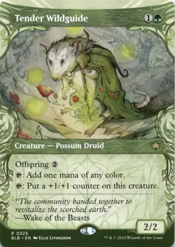 Tender Wildguide SHOWCASE Bloomburrow Magic MTG NM - Image 1