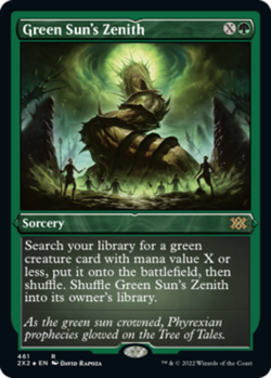 1x Green Sun's Zenith - Foil Etched Moderate Play MTG Magic - Kid Icarus - - Image 1
