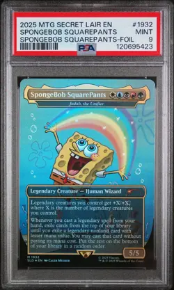 Spongebob Squarepants 1932 Squarepants: Legends Of Bikini Foil Mtg PSA 9 *423 - Image 1