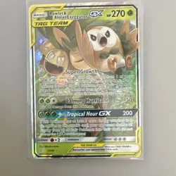 Pokemon Rowlet & Alolan Exeggutor GX 1/236 SM Unified Minds Ultra Rare Holo HP2… - Image 1