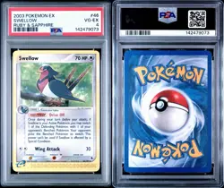 2003 Pokemon EX Ruby & Sapphire Swellow #46 PSA 4 - Image 3