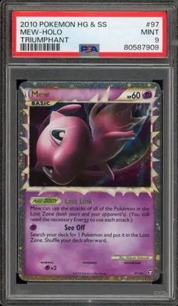Pokemon Mew Prime Triumphant Holo Ultra Rare #97 PSA 9 Mint - Image 1