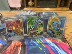 Pokemon Bulbasaur Charmander Squirtle First Partner Illustration Lot of 3 - NM - Image 1