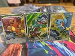 Pokemon Bulbasaur Charmander Squirtle First Partner Illustration Lot of 3 - NM - Image 5