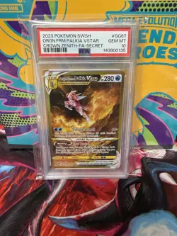 2023 Pokemon Origin Forme Palkia Vstar Crown Zenith Secret GG67 PSA 10 - Image 1