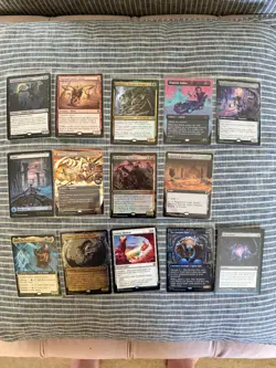 magic the gathering 14 card lot, foil land, rare's, extended art, mythic - Image 1