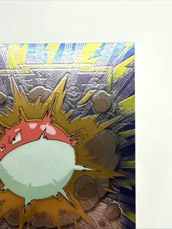 2000 Voltorb #100 Pokemon Topps Chrome TV Animation Series 2 - Image 3