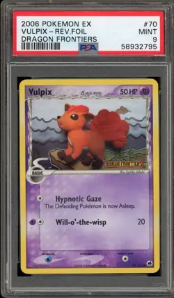 Pokemon Vulpix EX Dragon Frontiers Reverse Holo #70 PSA 9 Mint - Image 1