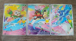 Rowlet, Litten, and Popplio First Partner Promos - MEP 043, 044, 045 Pokemon TCG - Image 1