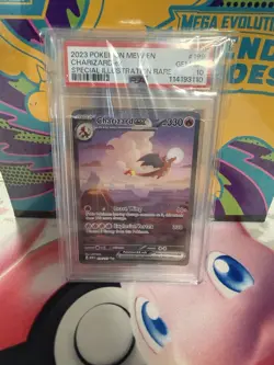 Pokemon PSA 10 Charizard Ex #199 Special Illustration Rare 151 2023 Italiano - Image 1