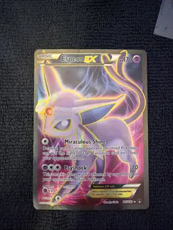 Pokemon Espeon EX TCG Full Art Holo Card XY Breakpoint Ultra Rare 117/122 - Image 1