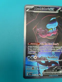 2024 Pokemon TCG 091/064 Munkidori ex Shrouded Fable Full Art Holo SIR - Image 4