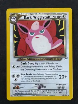 Pokemon Dark Wigglytuff 40/105 Neo Destiny Unlimited Regular Uncommon 60HP - Image 1