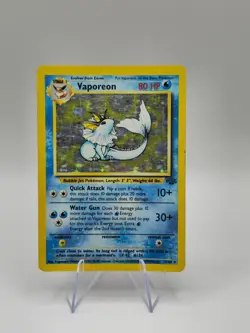 Vaporeon Pokemon TCG Jungle 12/64 Holo Rare Vintage LP - Image 1