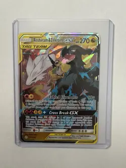 Reshiram & Zekrom GX 157/236, Pokemon Cosmic Eclipse Sun & Moon, Pokemon TCG - Image 1