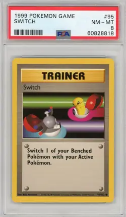1999 Pokemon Switch Base Set #95 PSA 8 Partial Set Break - Image 1