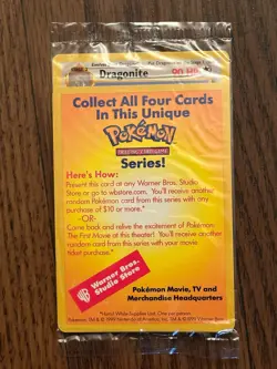 1999 POKEMON DRAGONITE #5 MOVIE PROMO PACKAGE #6 - Image 1