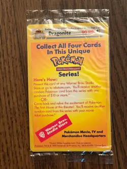 1999 POKEMON DRAGONITE #5 MOVIE PROMO PACKAGE #6 - Image 2