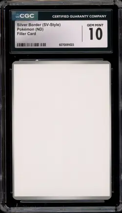 Pokemon Filler Card Silver Border SV-Style CGC 10 Gem Mint - Image 1