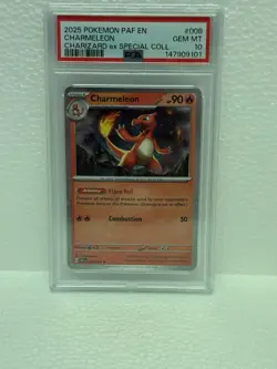 Pokemon Charmeleon 008/091 Charizard ex Special Promo GEM PSA 10 Large Swirl - Image 1