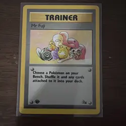 Pokemon TCG 1st Edition Jungle Mr. Fuji Trainer-NM - Image 1