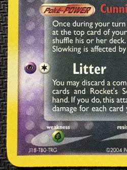 Pokemon TCG Dark Slowking Ex Team Rocket Returns 9/109 Holo Rare 2004 Vintage - Image 5