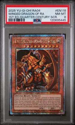 The Winged Dragon Of Ra RA04-EN118 1st Edition QCR Yugioh PSA 8 *445 - Image 1