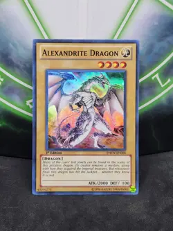 Yugioh Alexandrite Dragon PHSW-EN000 Super Rare 1st Edition LP - Image 1