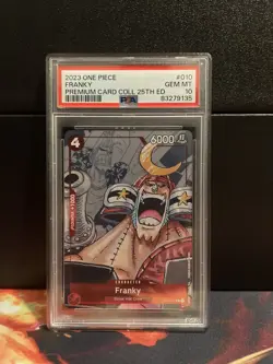One Piece Franky Premium Card Collection 25th Anniversary ST01 #010 PSA 10 - Image 1