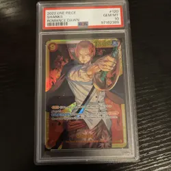 2022 One Piece OP01-120 Shanks SEC PSA 10 Romance Dawn English - Image 1