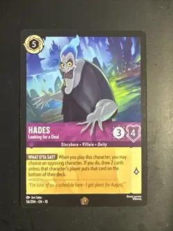 Disney Lorcana TCG - Whispers in the Well Hades Looking For A Deal - 56/204 - Image 1