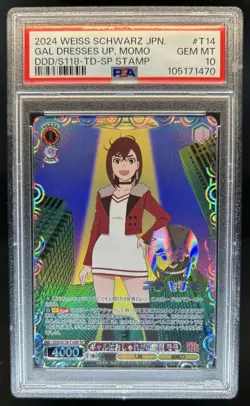 2024 Weiss Schwarz Japanese Gal Dresses Up Momo Stamp #S118-T14SP PSA 10 - Image 1