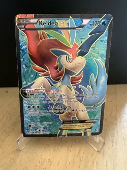 Pokemon Keldeo EX 142/149 Holo Card B&W Boundaries Crossed - Image 1