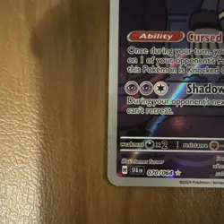 Pokemon Dusknoir 070/064 Sv: Shrouded Fable Illustration Rare Holo English Card - Image 5
