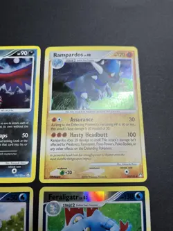 Pokemon TCG 2007 4 Card Lot Mysterious Treasures Holo Rare Rampardos Feraligatr - Image 3