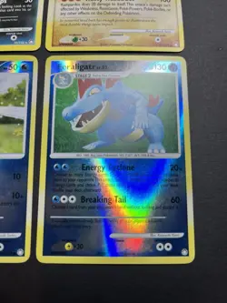Pokemon TCG 2007 4 Card Lot Mysterious Treasures Holo Rare Rampardos Feraligatr - Image 5