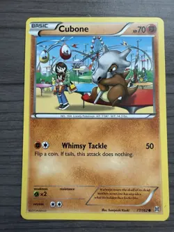 Pokemon TCG Cubone Breakthrough Card 77/162 Regular Common LP - Image 1