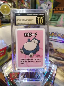 Snorlax CGC 10 Pristine 2023 Old Maid Pokemon Playing Cards Japanese - Image 1