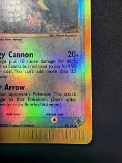 Pokemon TCG Seadra Dragon Reverse Holo Card 39/97 EX Dragon Vintage - Image 4
