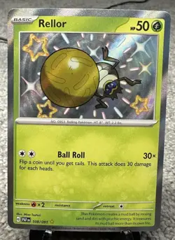 Rellor 108/091 baby shiny pokemon card - Image 1
