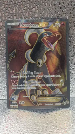 Pokemon Houndoom EX Full Art Holo Card 153/162 Breakthrough Ultra Rare MP READ - Image 1