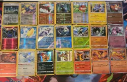 Pokemon Card Lot Bulk Mixed Era Holo Rare Rever Holo Old Eeevee Pikachu Snorlax - Image 1