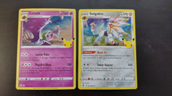 Lunala (15/25) & Solgaleo (21/25) Holographic Pokemon Card Lot - Image 1