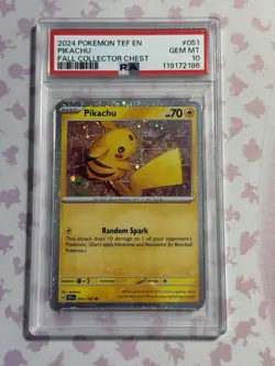 PSA 10 GEM Pikachu Cosmos Holo Collector Chest Promo Pokemon Card 051/162 - Image 1
