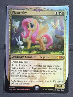 Mtg Secret Lair — Fluttershy — Foil —NM—Ponies Galloping Little Pony - Image 1