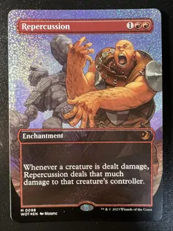 Mtg Wilds Of Eldraine WOT— Repercussion —ANIME— Confetti Foil— NM - Image 1