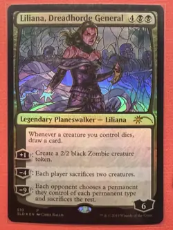 Mtg Secret Lair Bonus — Liliana, Dreadhorde General — Stained Glass FOIL—NM - Image 1