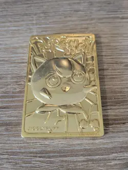 Vintage 1999 Burger King Pokemon 23K Gold Plated Trading Card Jiggly Puff - Image 1