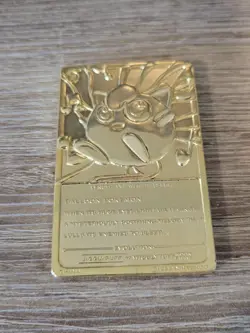 Vintage 1999 Burger King Pokemon 23K Gold Plated Trading Card Jiggly Puff - Image 2